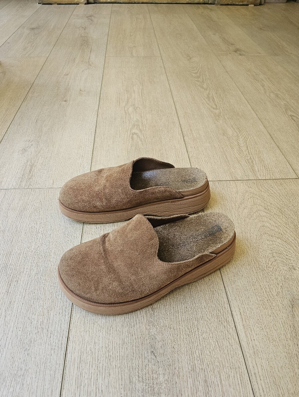 REEF Vista Skye Walnut Suede Platform Clog US 10 - Picture 4 of 11